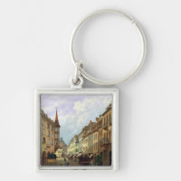 Die Säulengänge, großartige Rue, Colmar, 1876