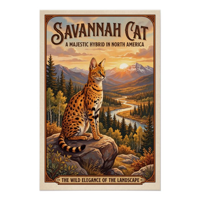 Die Savannah-Katze  Poster (Vorderseite)
