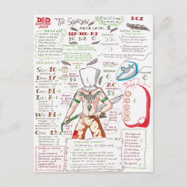 Die Scarecrow Postkarte (Vorderseite)