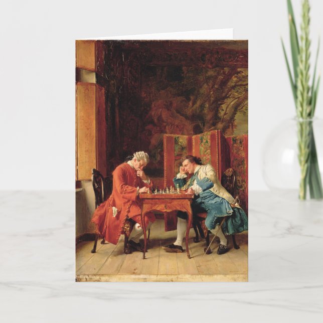 Die Schach-Spieler, 1856 Karte (Vorderseite)