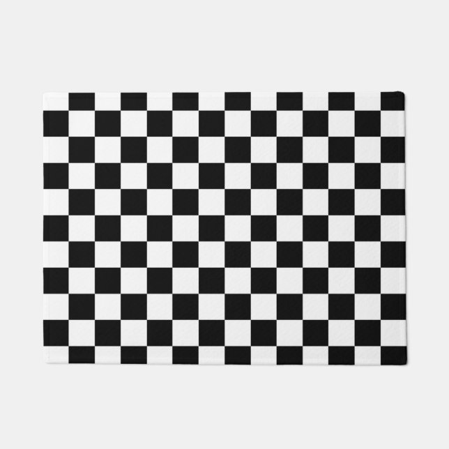 Die Schachbrett-Flagge Fußmatte (Vorderseite)
