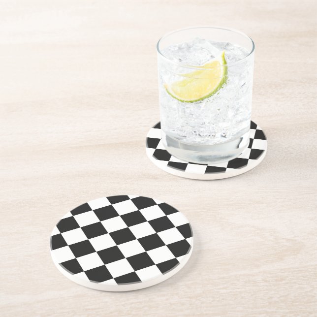 Die Schachbrett-Flagge Getränkeuntersetzer (Seite)