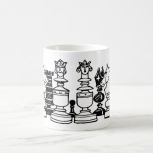 Die Schachfiguren Kaffeetasse