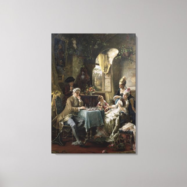 Die Schachspieler, 1887 2 Leinwanddruck (Vorderseite)