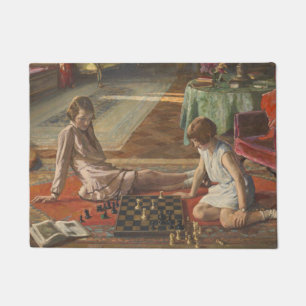 Die Schachspieler (von John Lavery) Fußmatte