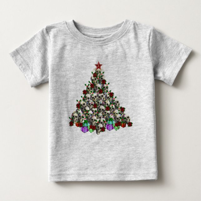 Die Schädel von Weihnachten Baby T-shirt (Vorderseite)