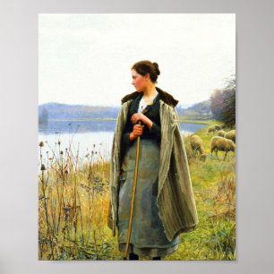 Die Schäferin Kunst von Daniel Ridgway Knight Poster