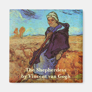 Die Schäferin (nach Millet) von Vincent van Gogh Magnet