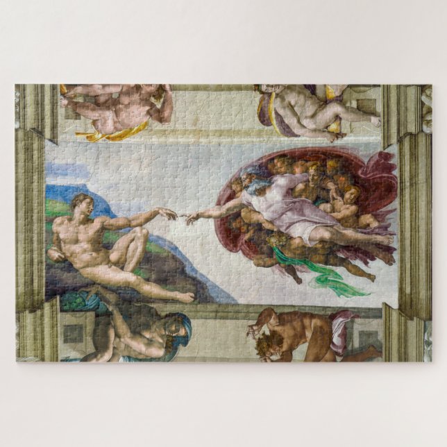 Die Schaffung von Adam | Michelangelo | Puzzle (Horizontal)