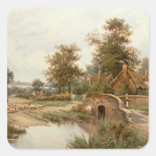 Die Schafsfresser Quadratischer Aufkleber