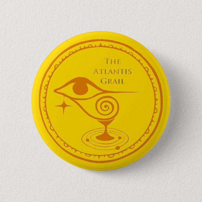 Die Schaltfläche "Atlantis Grail" - Gelber Quadran Button (Vorderseite)