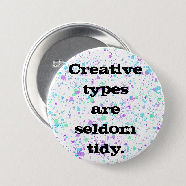 Die Schaltfläche Creative Types (Creative Types) i Button (Vorne & Hinten)