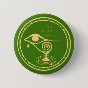 Die Schaltfläche für das Atlantis-Gral-Logo - Grün Button