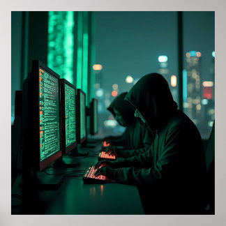 Die Schatten der digitalen Unterwelt-KI Poster