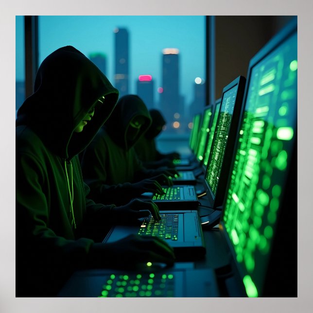 Die Schatten der digitalen Unterwelt-KI Poster (Vorne)