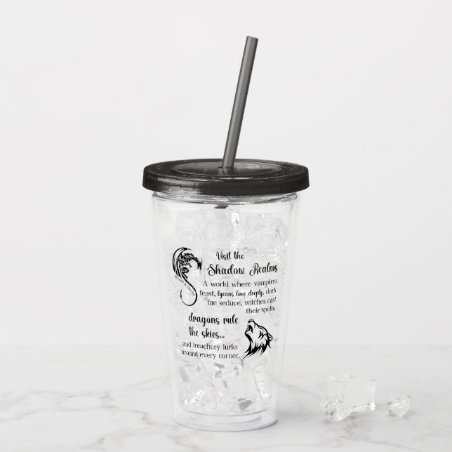 Die Schattenrealms Brenda K Davies Acrylic Tumbler Acryltrinkbecher (Rückseite Ice)
