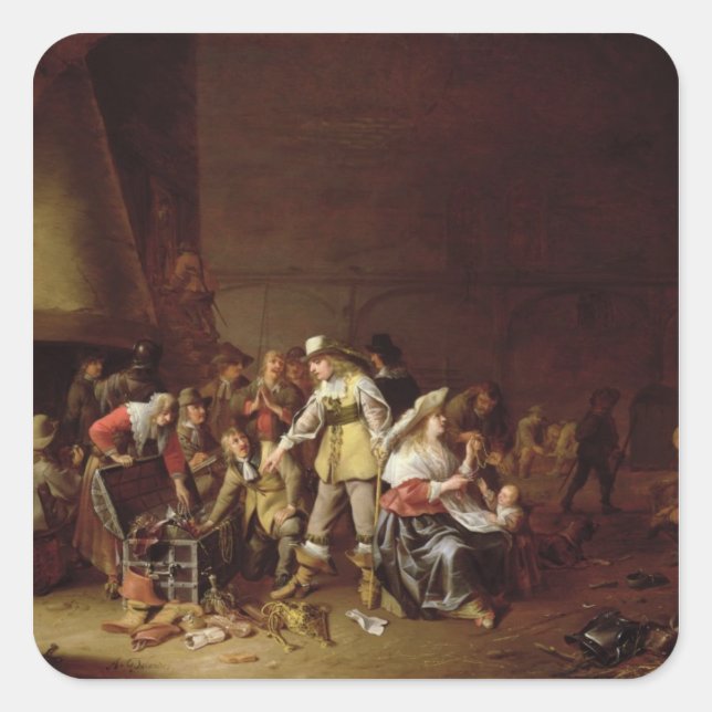 Die Schatztrove Quadratischer Aufkleber (Vorderseite)