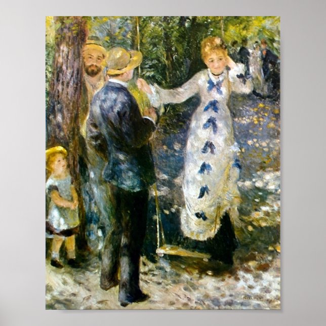 Die Schaukel von Pierre-Auguste Renoir Poster (Vorne)