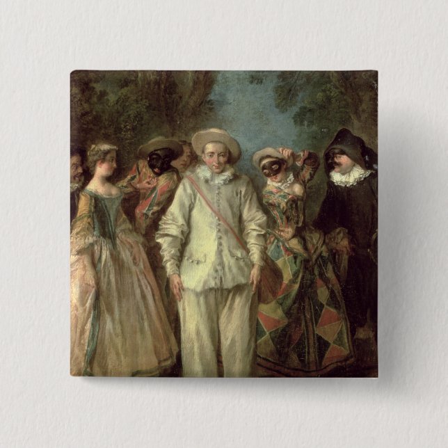 Die Schauspieler der Commedia dell'Arte Button (Vorderseite)