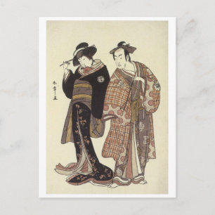 Die Schauspieler Matsumoto Koshiro - Shunsho 1780 Postkarte