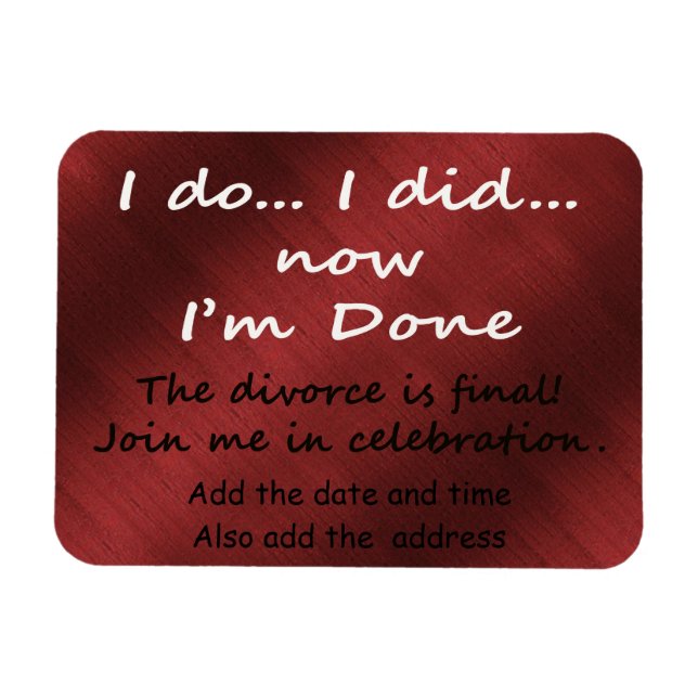 Die Scheidung ist endgültig Magnet (Horizontal)