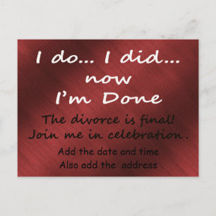 Die Scheidung ist endgültig Postkarte