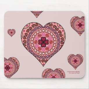 Die Schichten des Herz-Mauspads Mousepad