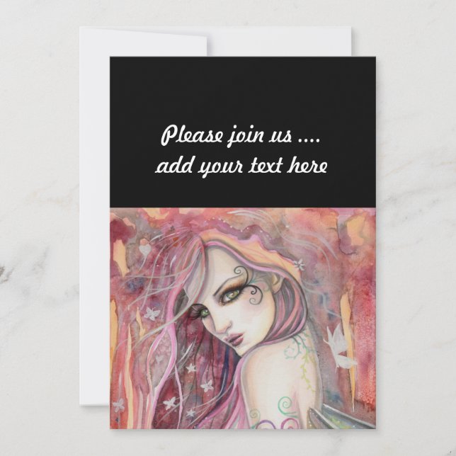 Die schicke Flirt Modern Faiasy Fantasy Art Einladung (Vorderseite)