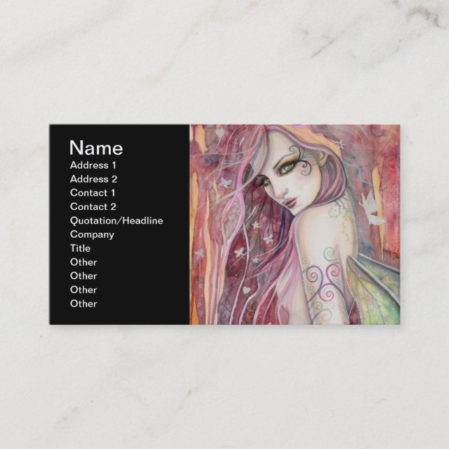 Die schicke Flirt Modern Faiasy Fantasy Art Visitenkarte (Vorderseite)