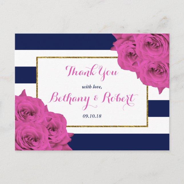 Die schicke, moderne Luxus-Hochzeitskollektion Ros Postkarte (Vorderseite)