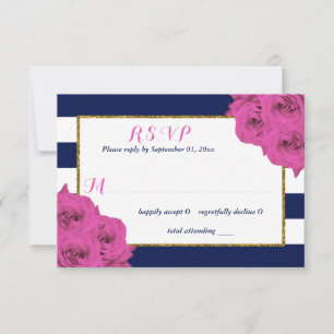 Die schicke, moderne Luxus-Hochzeitskollektion Ros RSVP Karte