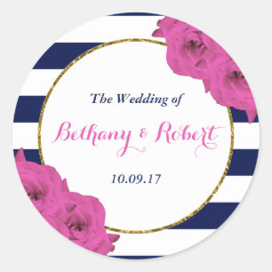 Die schicke, moderne Luxus-Hochzeitskollektion Ros Runder Aufkleber