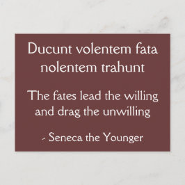 Die Schicksale führen die Willigen - Zitat von Sen Postkarte
