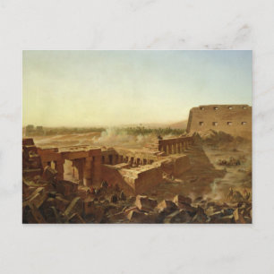 Die Schlacht am Tempel von Karnak Postkarte