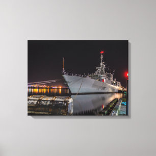 Die Schlacht hat gerade mit dem Holzplakat begonne Leinwanddruck