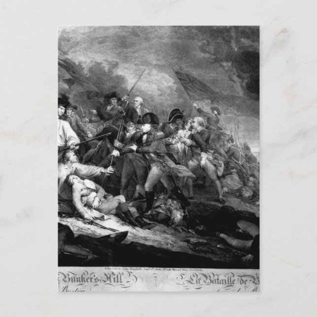 Die Schlacht um Bunker's Hill in der Nähe von Bost Postkarte (Vorderseite)