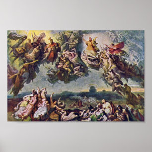 Die Schlacht um die Hunnen von Wilhelm von Kaulbac Poster