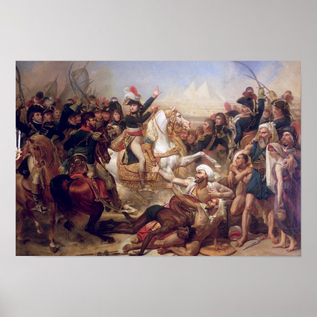 Die Schlacht um die Pyramiden am 21. Juli 1798 Poster (Vorne)
