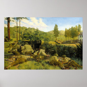 Die Schlacht um Mortain von Keith Rocco Print Poster