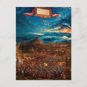 Die Schlacht von Alexander bei Issus (1529) Postkarte