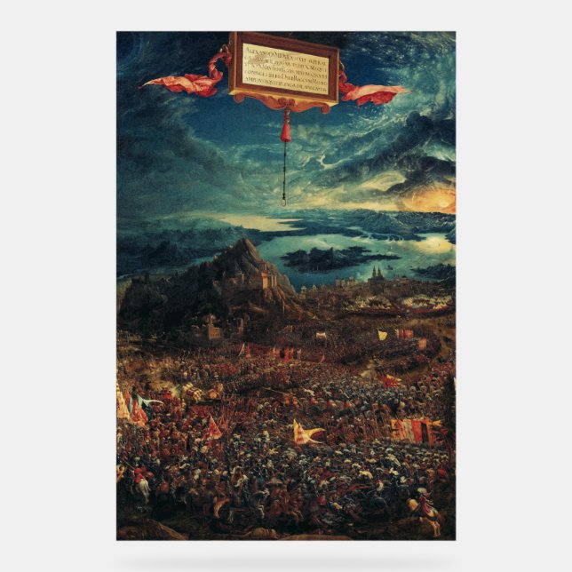 Die Schlacht von Alexander bei Issus Acrylschild (Vorderseite)