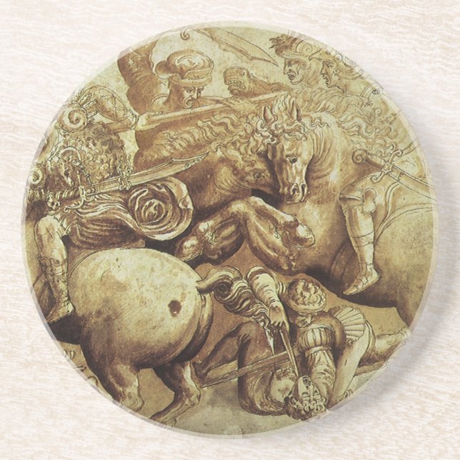 Die Schlacht von Anghiari durch Leonardo da Vinci Untersetzer (Vorne)