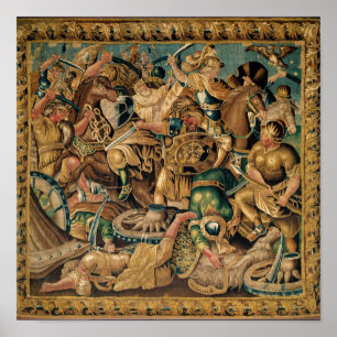 Die Schlacht von Arbelles im Jahr 33 v. Chr., Aubu Poster