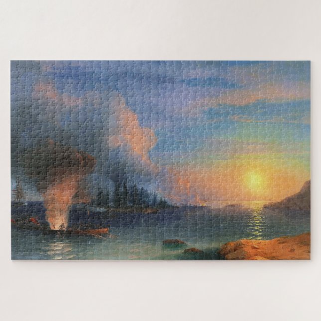 Die Schlacht von Bomarsund Ivan Aivazovsky Puzzle (Horizontal)