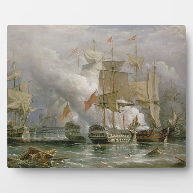 Die Schlacht von Cape St. Vincent, 14. Februar 179 Fotoplatte (Vorderseite)