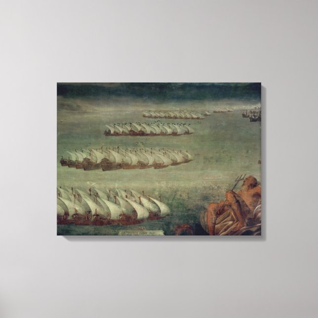Die Schlacht von Lepanto am 7. Oktober 1571 Leinwanddruck (Vorderseite)