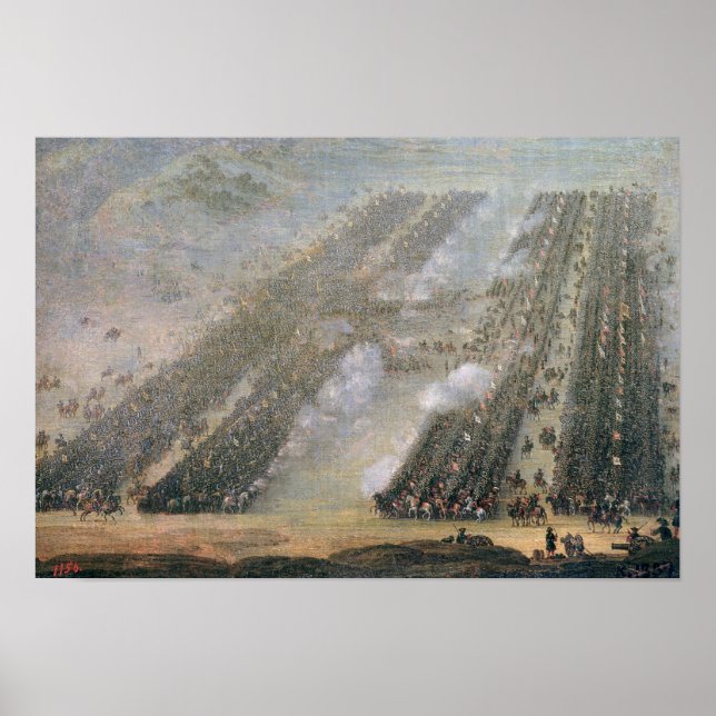 Die Schlacht von Poltava, 1750 Poster (Vorne)