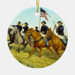 Die Schlacht von Prairie Dog Creek von Ralph Heinz Keramik Ornament