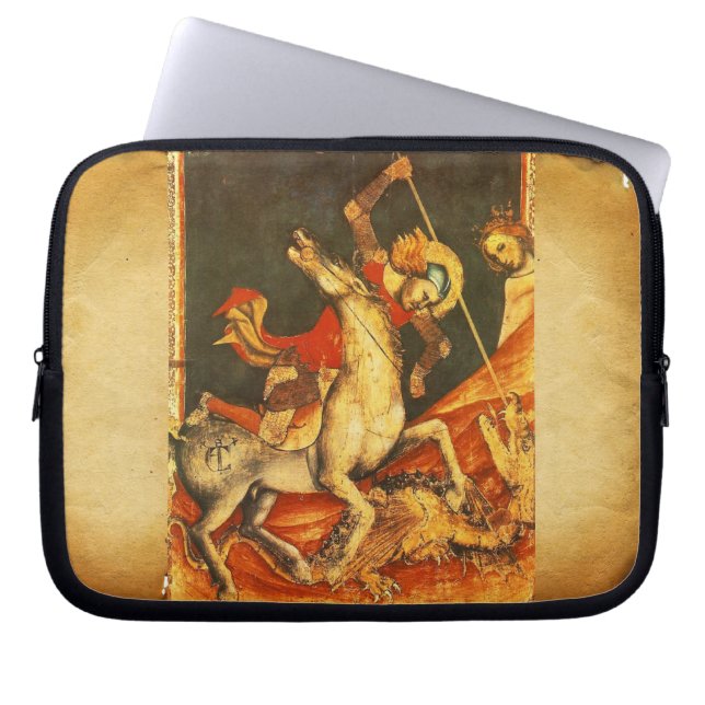 Die Schlacht von Saint George mit dem Drachen Laptopschutzhülle (Vorderseite)