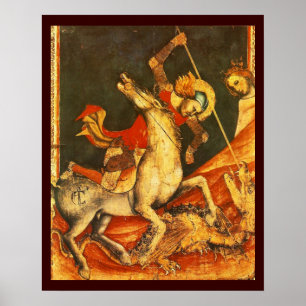 Die Schlacht von Saint George mit dem Drachen Poster